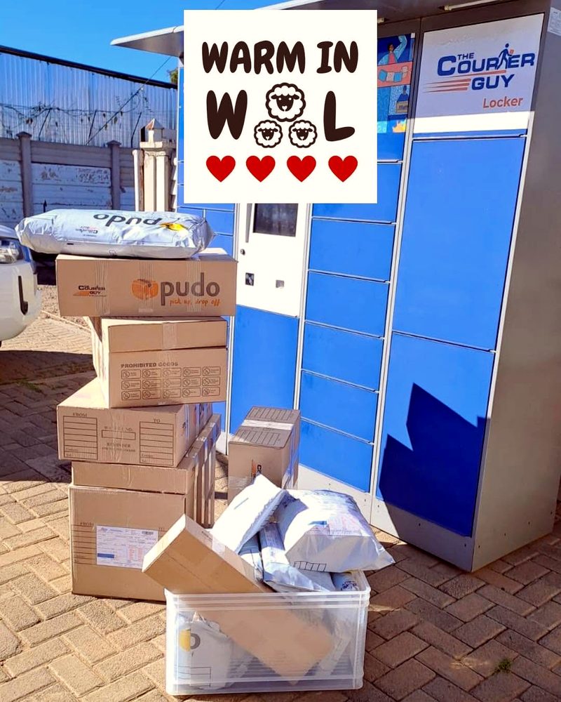Warm in Wol parcels ready at a Pudo locker